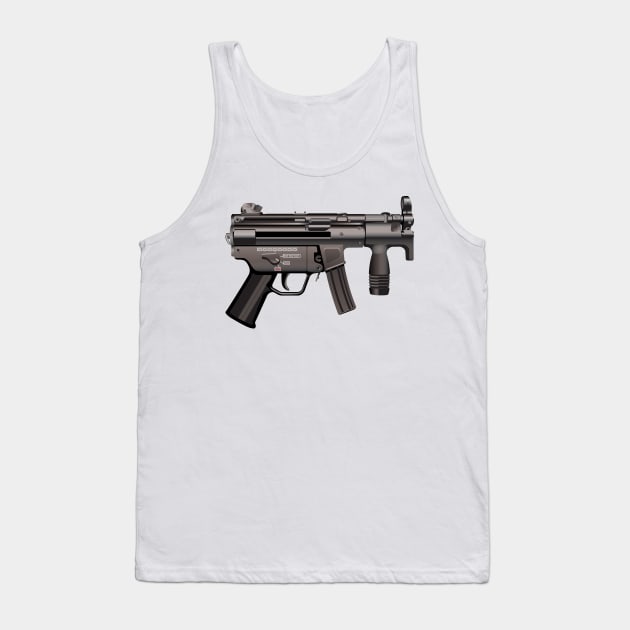 H&K submachine gun Tank Top by hoopaman